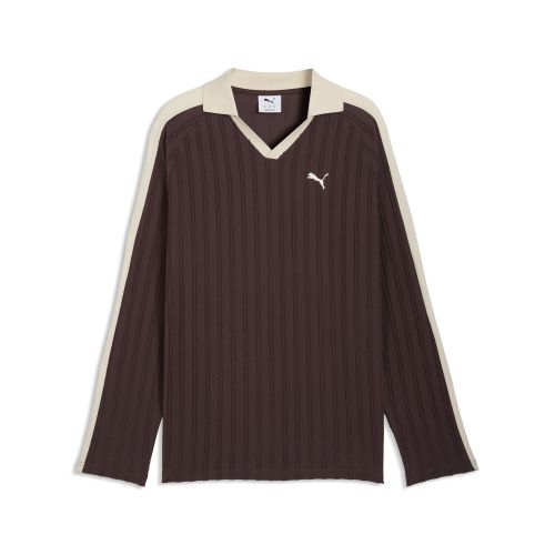 T7 Relaxed Long Sleeve Polo Men in Brown | Size 2XL - PUMA - Modalova