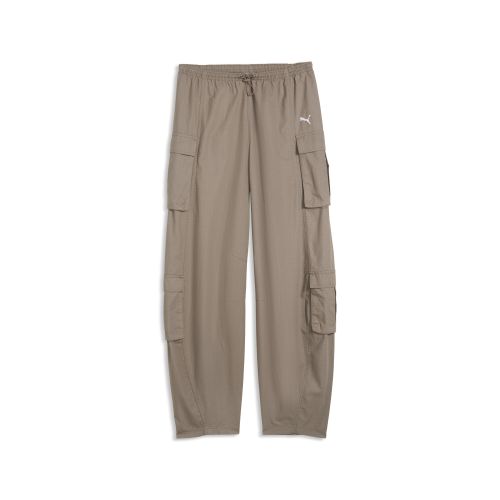 Essentials Relaxed Cargo Pants Women in Beige | Size Large - PUMA - Modalova