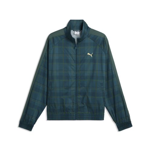 T7 Relaxed Tartan Track Jacket Men in Blue | Size Large - PUMA - Modalova