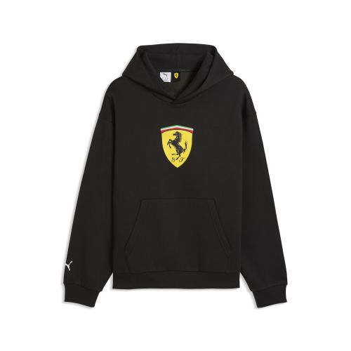 Felpa con cappuccio in pile Ferrari ColouRosso Shield da uomo, Accessori, Nero, S - PUMA - Modalova