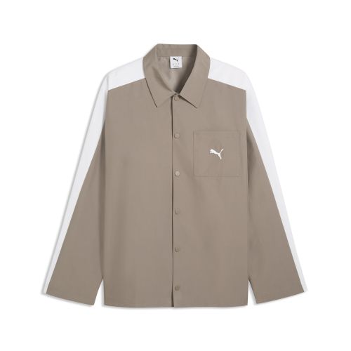 T7 Relaxed Overshirt Men in Beige | Size Large - PUMA - Modalova