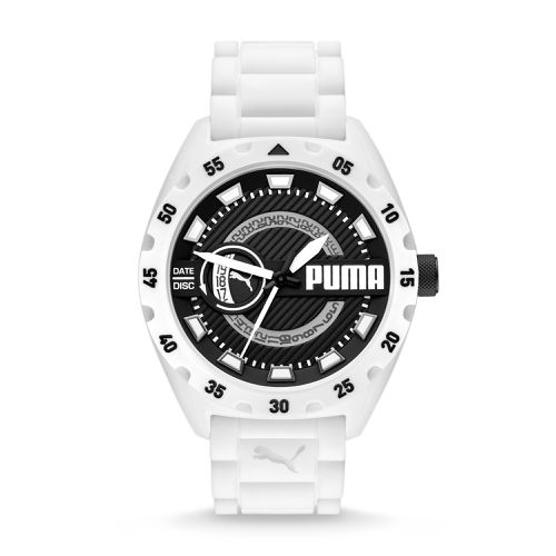 Reloj Street V2 de tres manecillas y fecha de silicona blanca - PUMA - Modalova