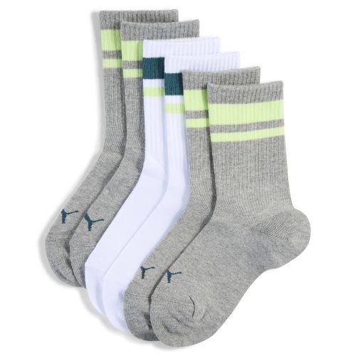 Calcetines medios de rayas Heritage para niños (paquete de 6) - PUMA - Modalova