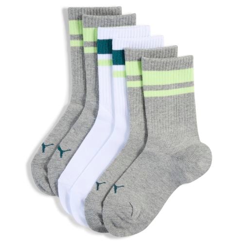 Calcetines medios de rayas Heritage para niños (paquete de 6) - PUMA - Modalova