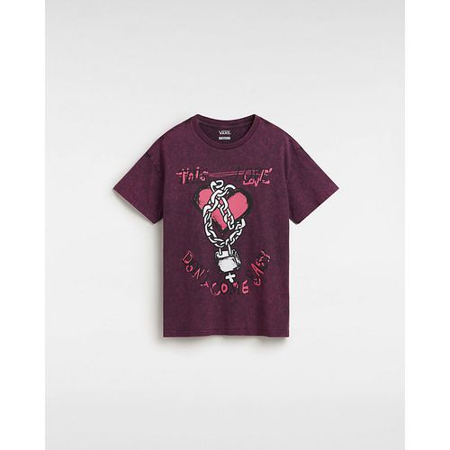 Camiseta De Corte Extragrande Love Shackle (black-pink Glo) Mujer , Talla L - Vans - Modalova