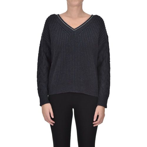 Pullover in maglia intrecciata - Fabiana Filippi - Modalova