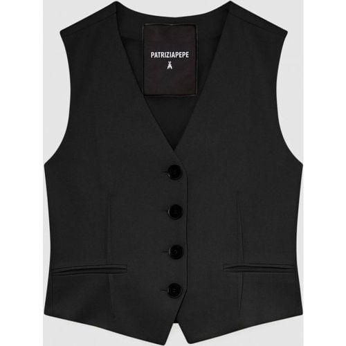 Gilet in twill stretch - PATRIZIA PEPE - Modalova