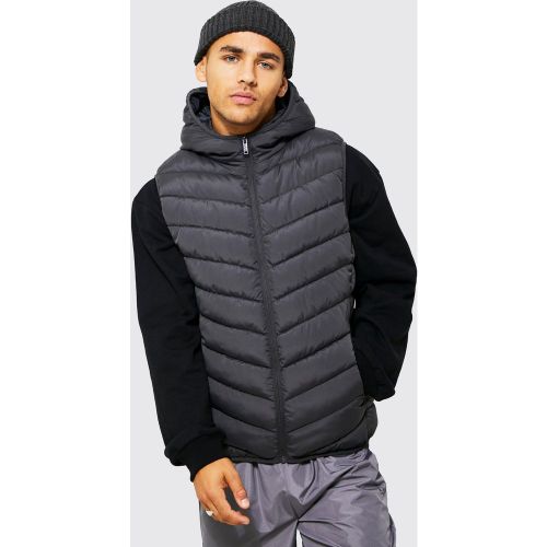 Chaleco Acolchado Reciclado Con Capucha - boohoo - Modalova
