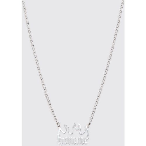 Collar Homme Con Llamas, Gris - boohoo - Modalova