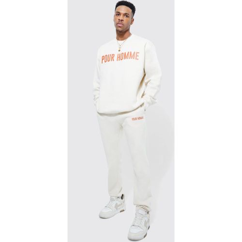 Oversized Pour Homme Sweatshirt Tracksuit - boohoo - Modalova