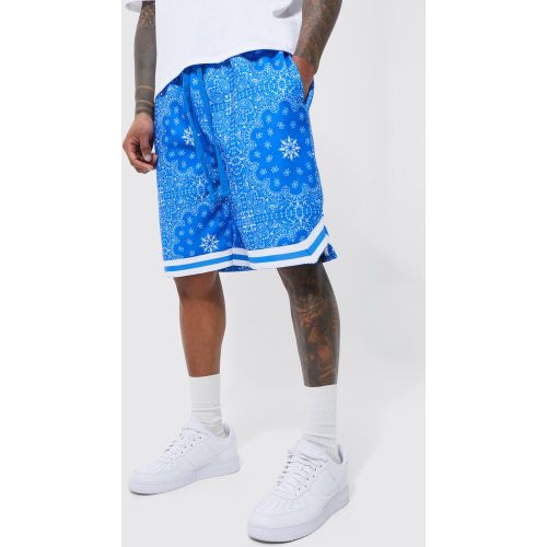 Basketball Bandana Short With Sports Rib - boohoo - Modalova