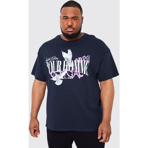 Plus Pour Homme Dove Graphic T-Shirt - boohoo - Modalova