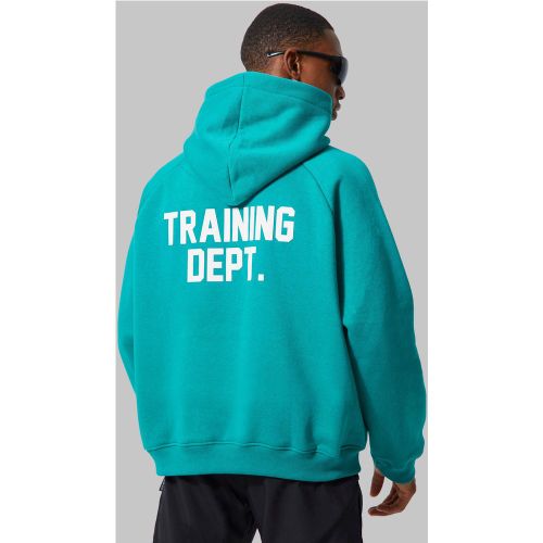 Felpa squadrata Man Active Training Dept con cappuccio - boohoo - Modalova