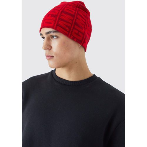 Berretto Beanie Ofcl Man con grafica tono su tono - boohoo - Modalova