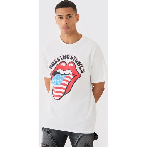 T-shirt oversize ufficiale dei Rolling Stones USA - boohoo - Modalova