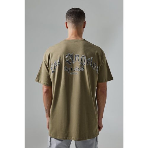 Camiseta Man Active Oversize Con Estampado La Lift Club - boohoo - Modalova