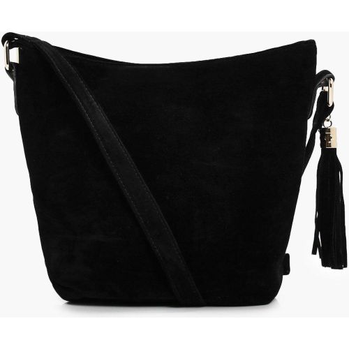 Borsa a secchiello in suedette con tracolla - boohoo - Modalova