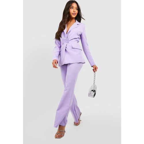 Pantalones De Traje Ajustados Con Campana - boohoo - Modalova