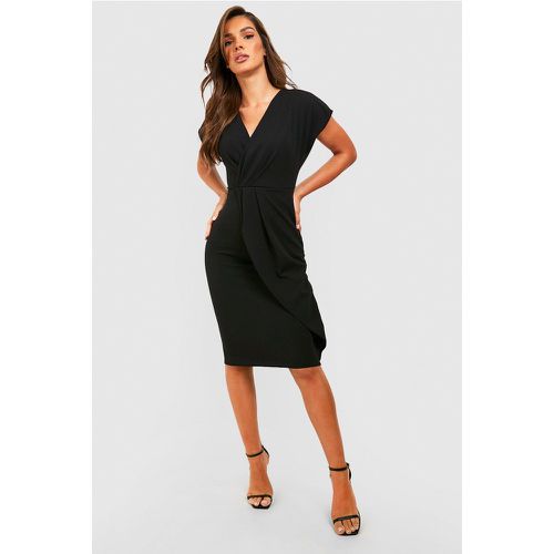 Vestito midi a incrocio frontale - boohoo - Modalova