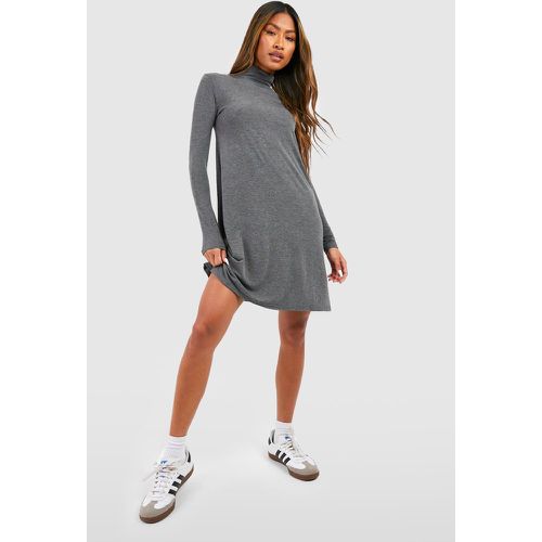 Vestido Mini De Manga Larga Con Cuello Vuelto - boohoo - Modalova