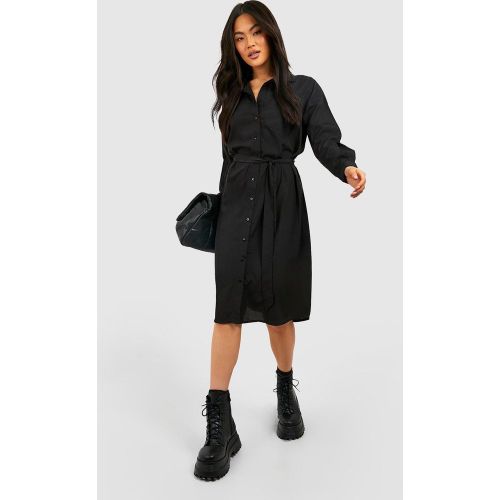 Vestito camicia midi con cintura - boohoo - Modalova
