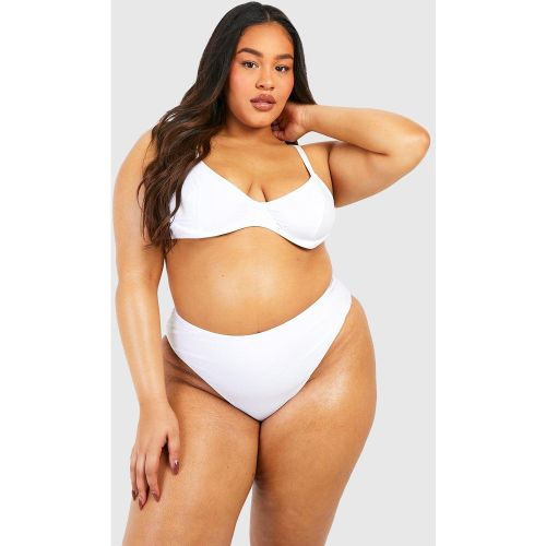 Plus Essentials Thong High Waist Bikini Brief - boohoo - Modalova