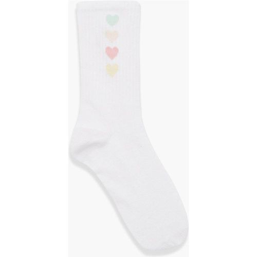 Calcetines Deportivos Color Pastel Con Corazones - boohoo - Modalova