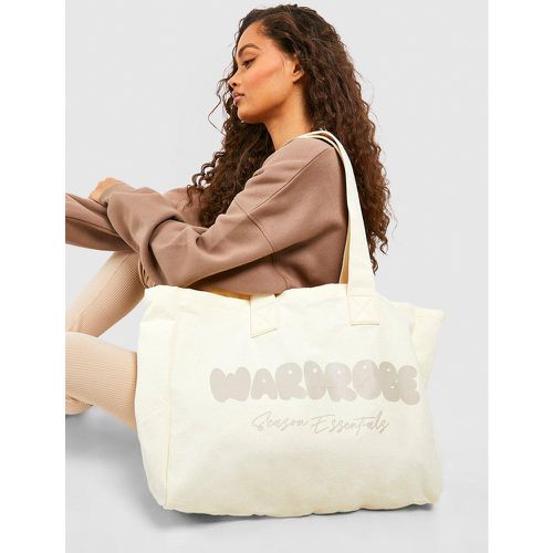 Bolso Tote De Lona Wardrobe Essentials - boohoo - Modalova