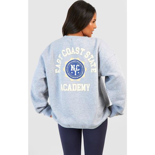 Felpa Plus Size con slogan East Coat - boohoo - Modalova