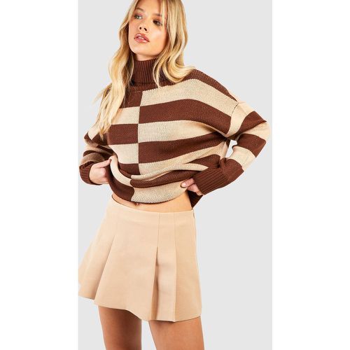 Maglione a collo alto a righe miste - boohoo - Modalova