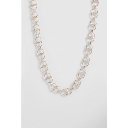 Circle Link Chain, Metallics - boohoo - Modalova