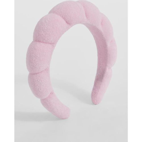 Curved Towelling Headband, Pink - boohoo - Modalova