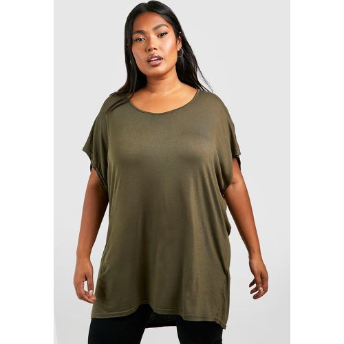 Camiseta Plus Oversize, Verde - boohoo - Modalova
