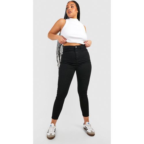 Jegging Plus Size a vita alta, Nero - boohoo - Modalova