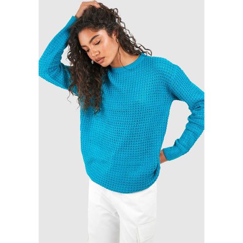 Maglione Tall in maglia riciclata a nido d'ape - boohoo - Modalova