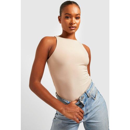 Body Tall De Tela Doble Ceñido Estilo Nadador - boohoo - Modalova