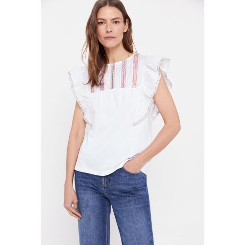 Camiseta combinada bordada - Cortefiel - Modalova