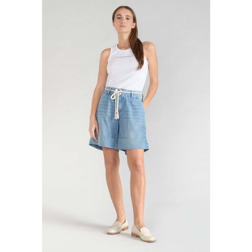 Bermuda short en jeans HELLIA bleu - Le Temps des Cerises - Modalova