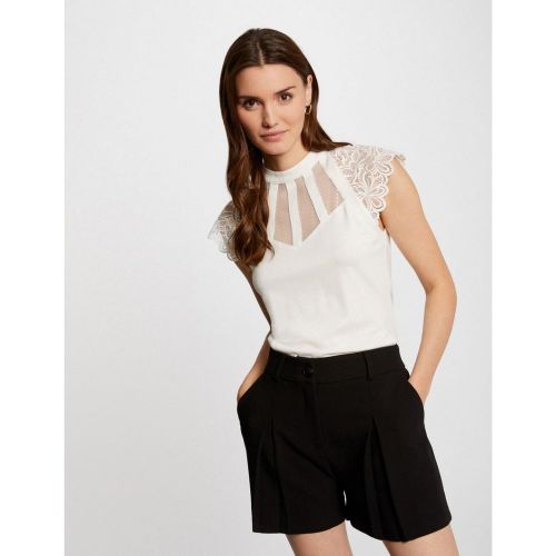 T-shirt en viscose blanc - Morgan - Modalova