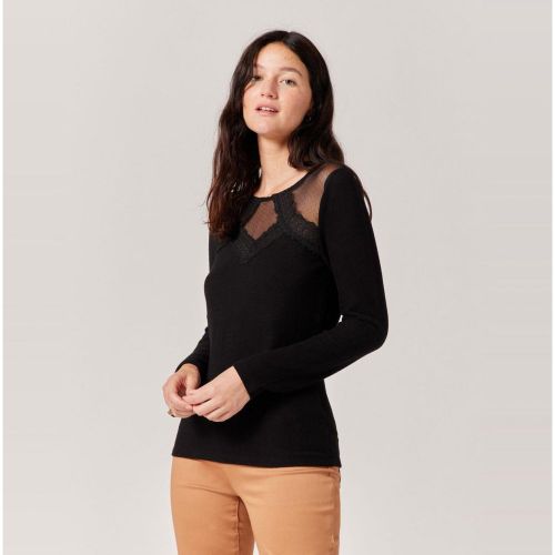 Top détails dentelle en viscose - Naf Naf - Modalova