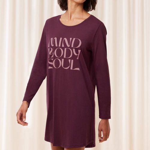 Chemise de nuit manches longues en coton marron - Triumph - Modalova