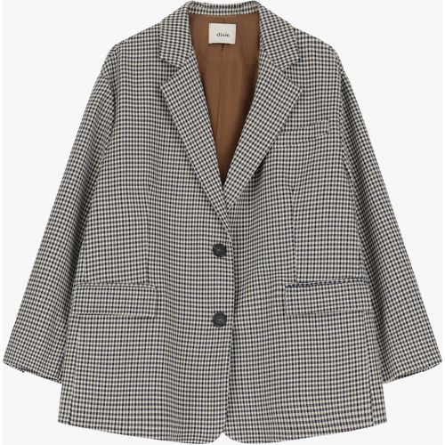 Blazer check con tasche e chiusura classica - Dixie - Modalova