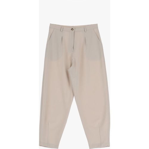 Pantaloni culotte monocolour con tasche verticali e pinces - Dixie - Modalova