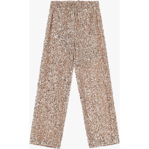 Pantaloni ampi paillettes con bottone - Dixie - Modalova