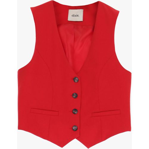 Gilet monocolour con bottoni a contrasto - Dixie - Modalova