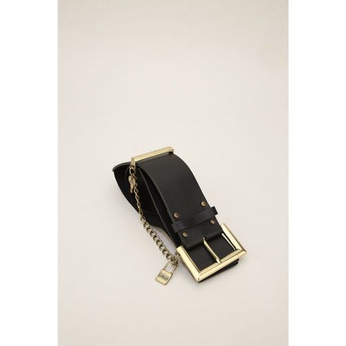 Cintura monocolour con catena, lucchetto e chiave - Dixie - Modalova