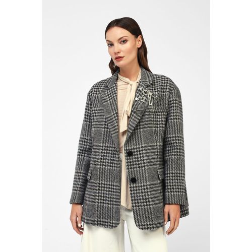 Blazer con motivo pied de poule e spille - Dixie - Modalova