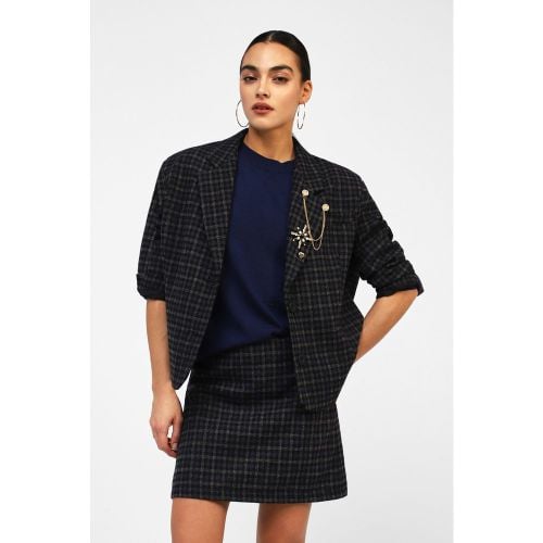 Blazer a quadretti con spille e bottoni - Dixie - Modalova