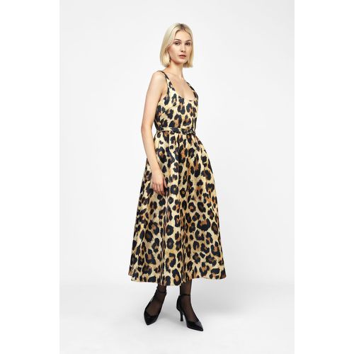 Abito midi animalier con scollo rotondo - Dixie - Modalova