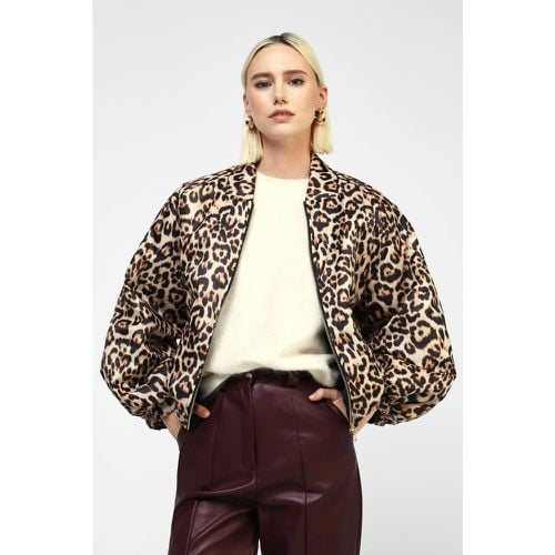 Giubbotto bomber con motivo animalier e zip - Dixie - Modalova